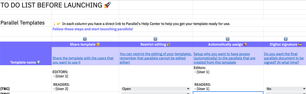 onboarding plan parallel