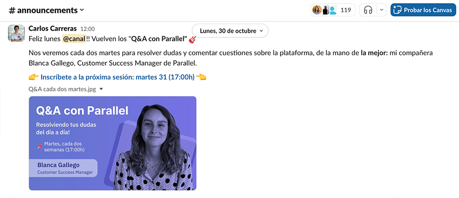 Parallel Community en Slack