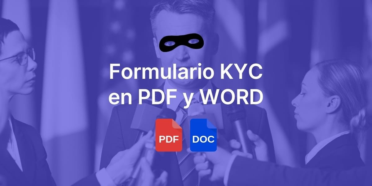 Formulario de KYC en pdf y en word - Descarga gratis